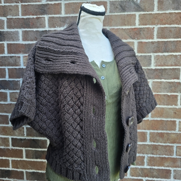 Anne Klein Brown Wool Knit Sweater - Picture 1 of 10